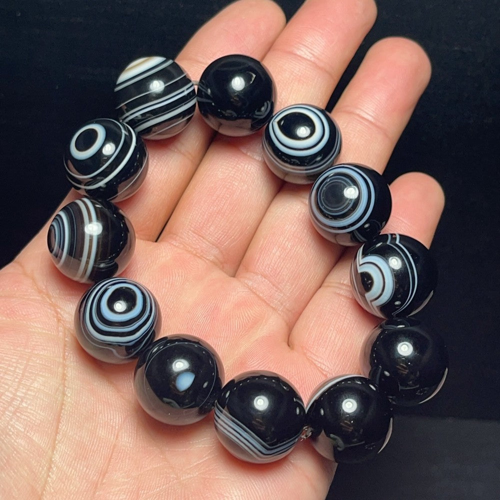 125G Natural Gobi Agate Eyes Agate Bracelet Crystal Stone Healing