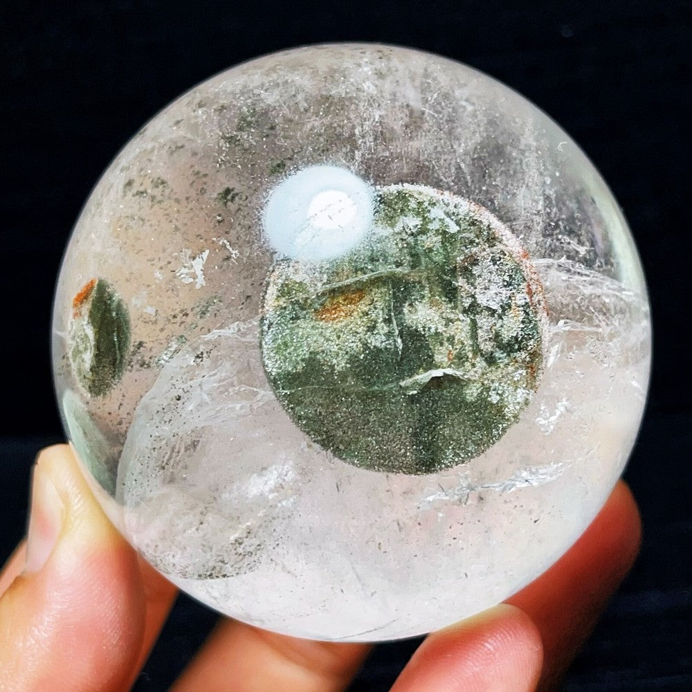 530G Natural Gobi Agate Eyes Agate Crystal Stone Phantom/Garden Quartz