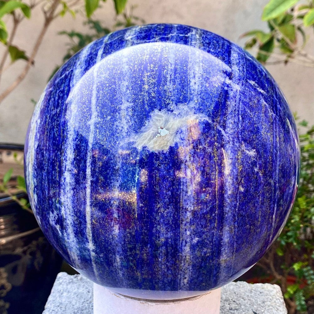 16.5LB Natural Lapis lazuli jasper Quartz Sphere Crystal Ball Reiki Healing.