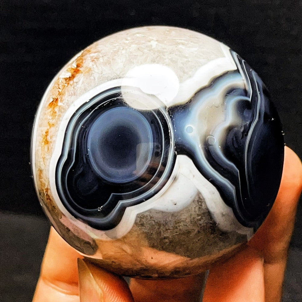 337G Gobi Agate Eyes Agate Sphere Ball Crystal Stone Madagascar