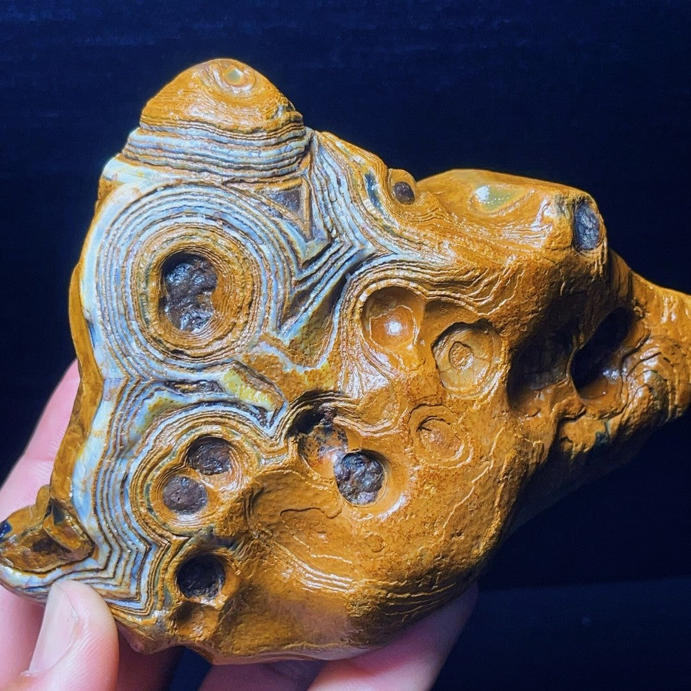 698G Natural China's Gobi Desert Gobi Agate Eyes Agate Crystal Healing