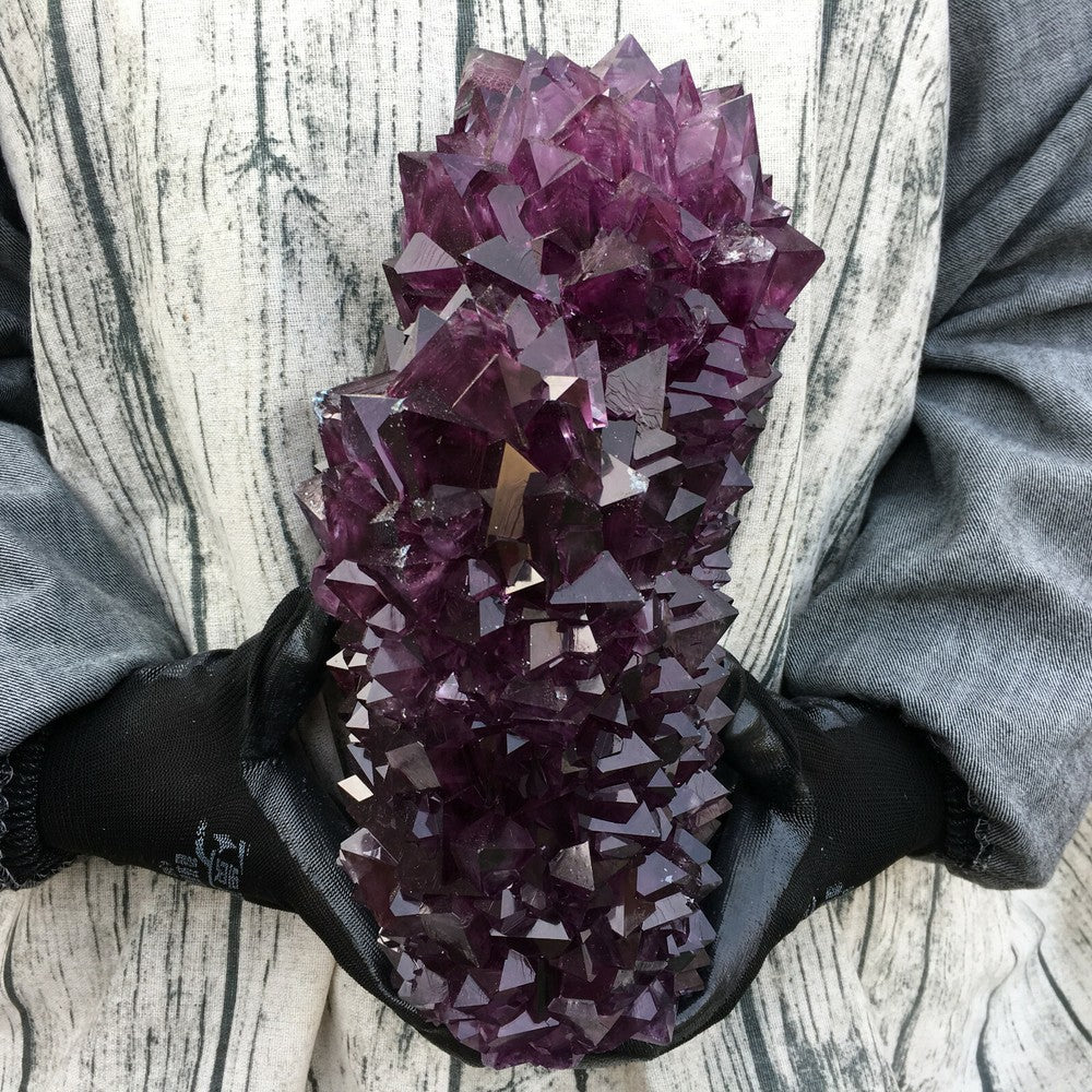 2.2-2.65kg Rare Purple Alunite Crystal Mineral Specimen Point Reiki Healing+