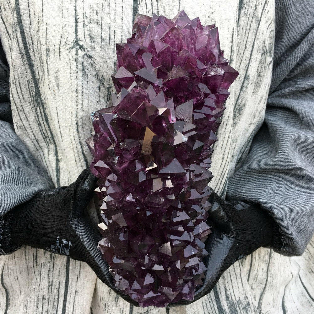 2.2-2.65kg Rare Purple Alunite Crystal Mineral Specimen Point Reiki Healing+