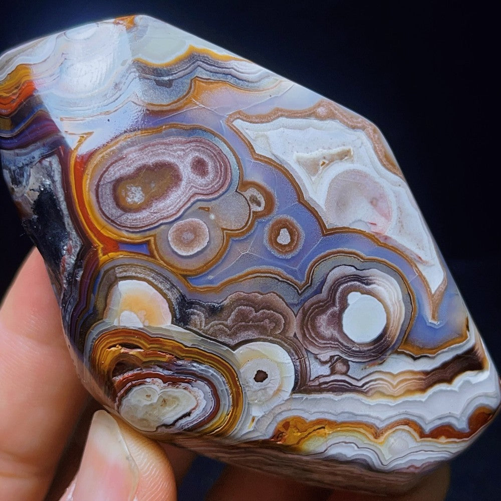 255g Natural Orbicular Ocean Jasper Crystal Stone Healing