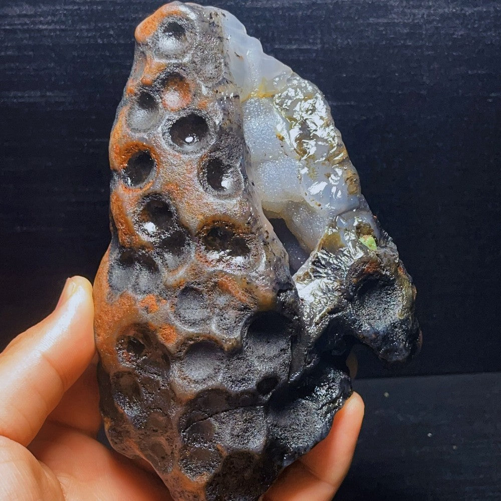 Natural Gobi Desert Agate Eyes Agate Mineral Specimen