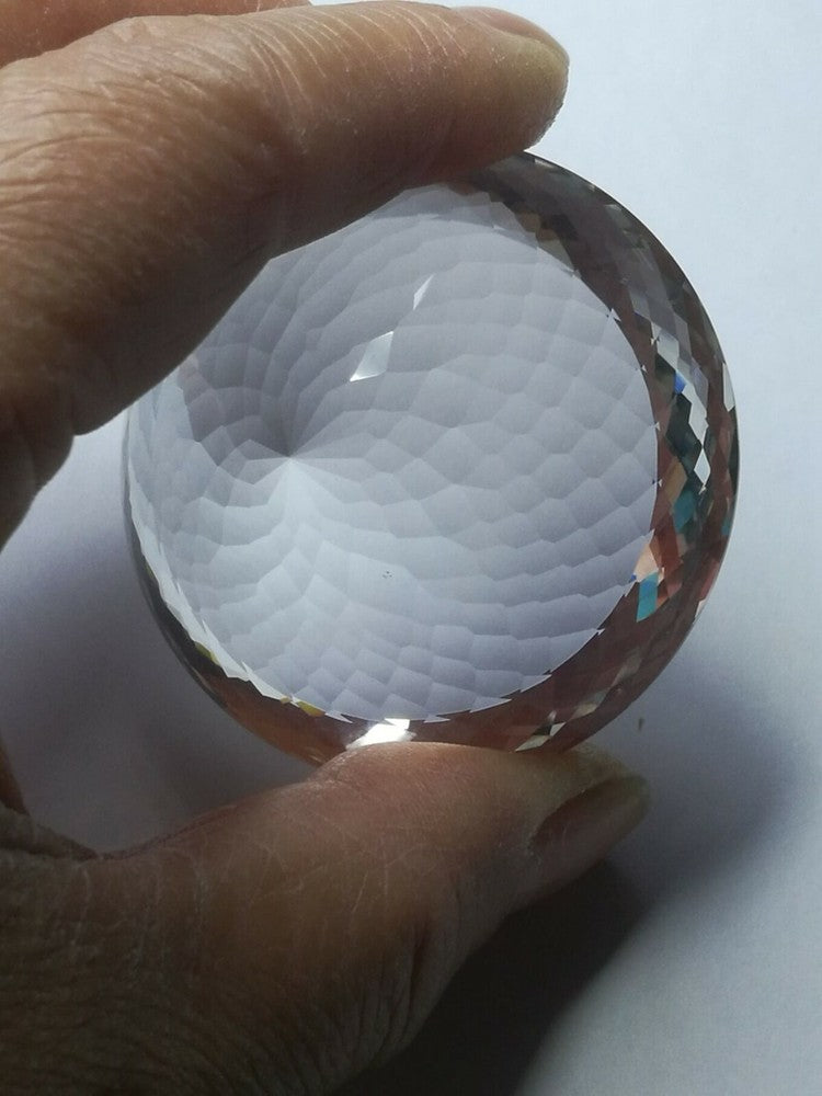 Real Tibetan Himalayan High Altitude Clear 600 Sided 1.92" Crystal Quartz Oval