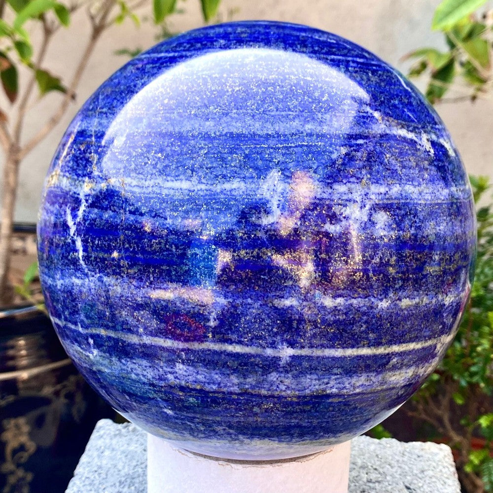 16.5LB Natural Lapis lazuli jasper Quartz Sphere Crystal Ball Reiki Healing.