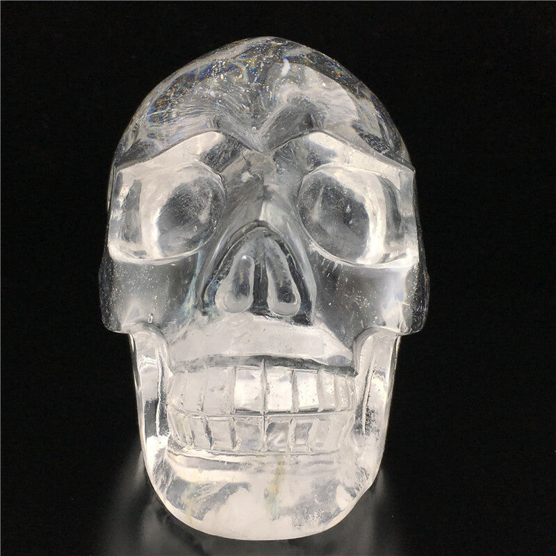 melting quartz skull hand carved reiki healing Fused quartz (glass) 1PC