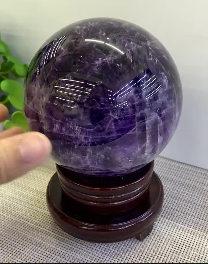 105mm Natural dream amethyst ball Reiki Crystal sphere decor crystal Heal Gift