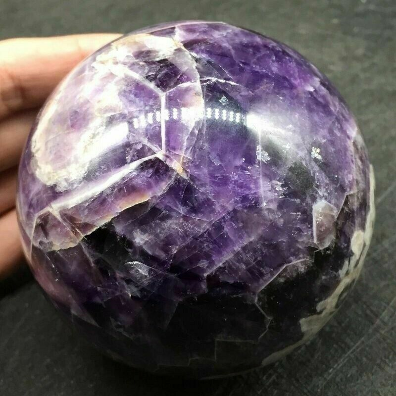 Natural Dream Amethyst Sphere Polished Quartz Crystal Ball Reiki Healing