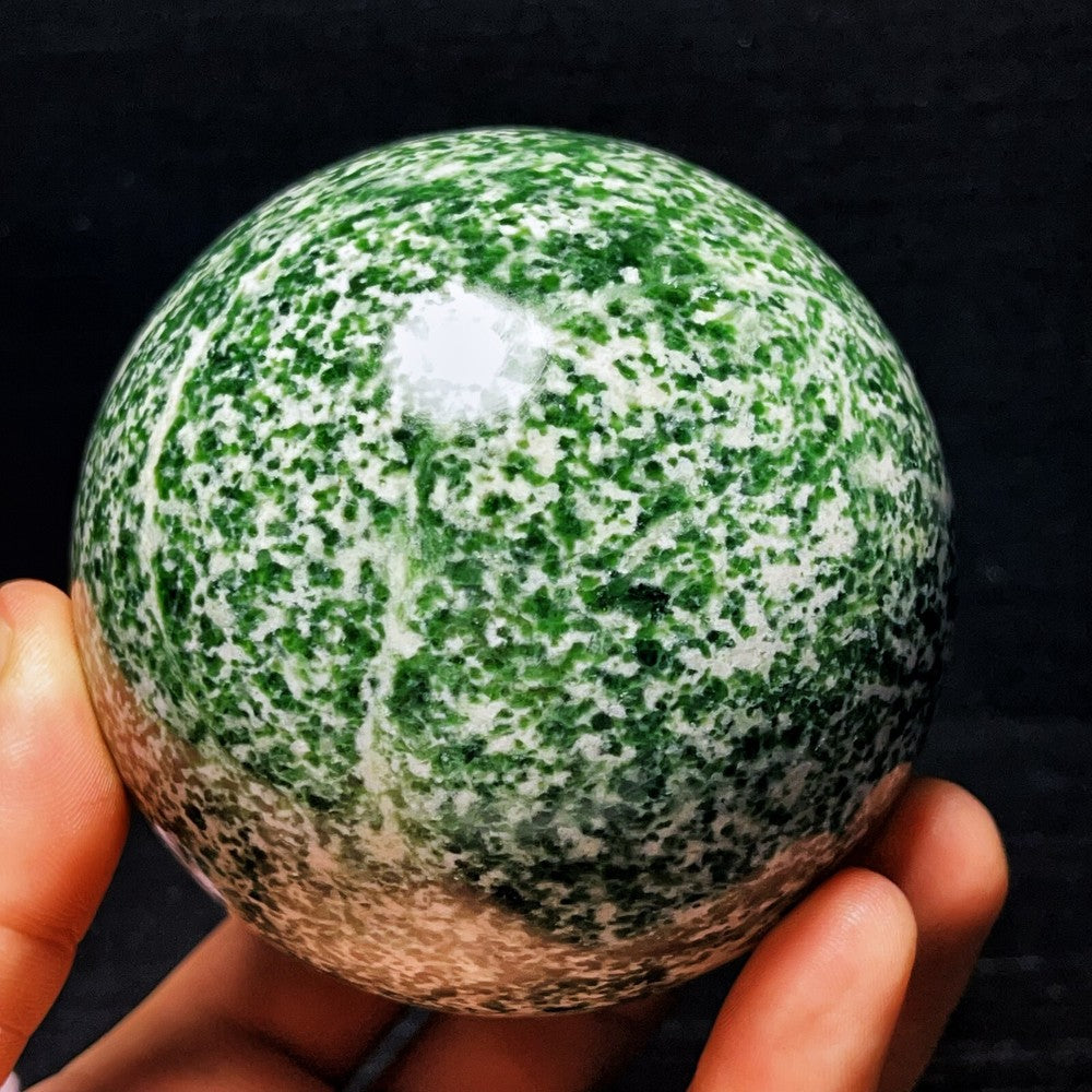 1174G Natural Chinese Soft Jade Sphere Crystal Stone Healing