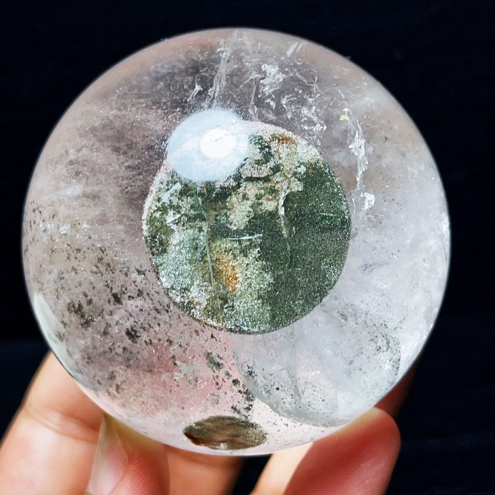 530G Natural Gobi Agate Eyes Agate Crystal Stone Phantom/Garden Quartz