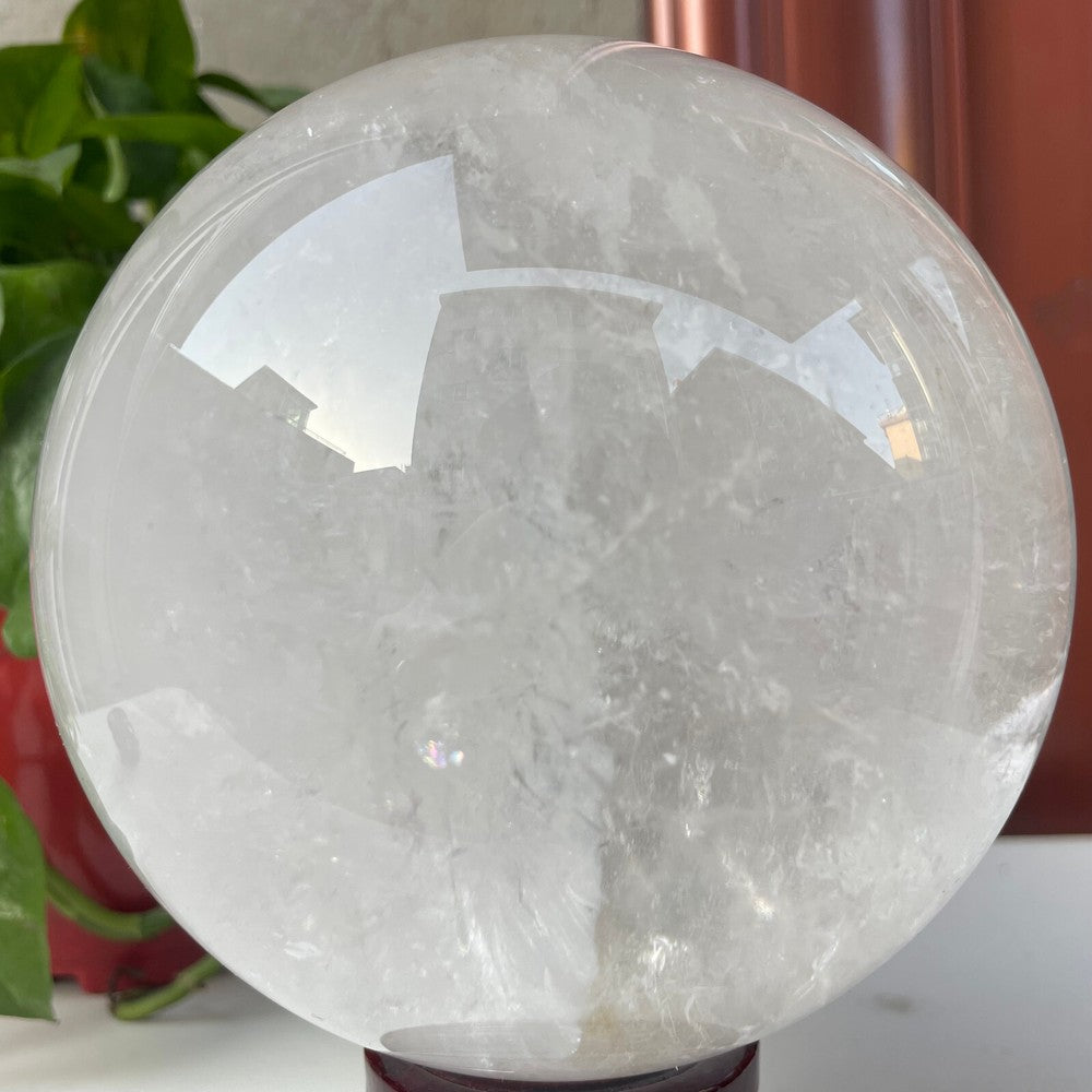3440g Natural White Clear Crystal Ball Quartz Gemstone Sphere Reiki Healing