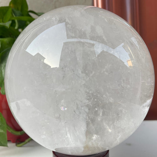 3440g Natural White Clear Crystal Ball Quartz Gemstone Sphere Reiki Healing
