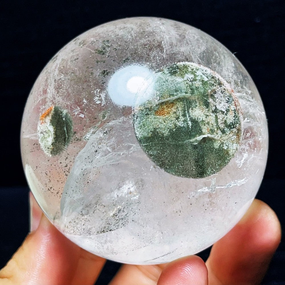 530G Natural Gobi Agate Eyes Agate Crystal Stone Phantom/Garden Quartz