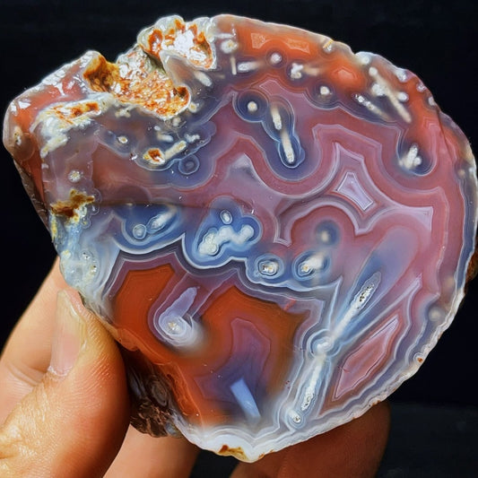322G Natural Polished Warring States Red Agate Crystal Healing