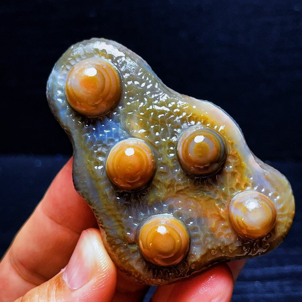 Natural Gobi Agate Eyes Agate Crystal Stone Madagascar