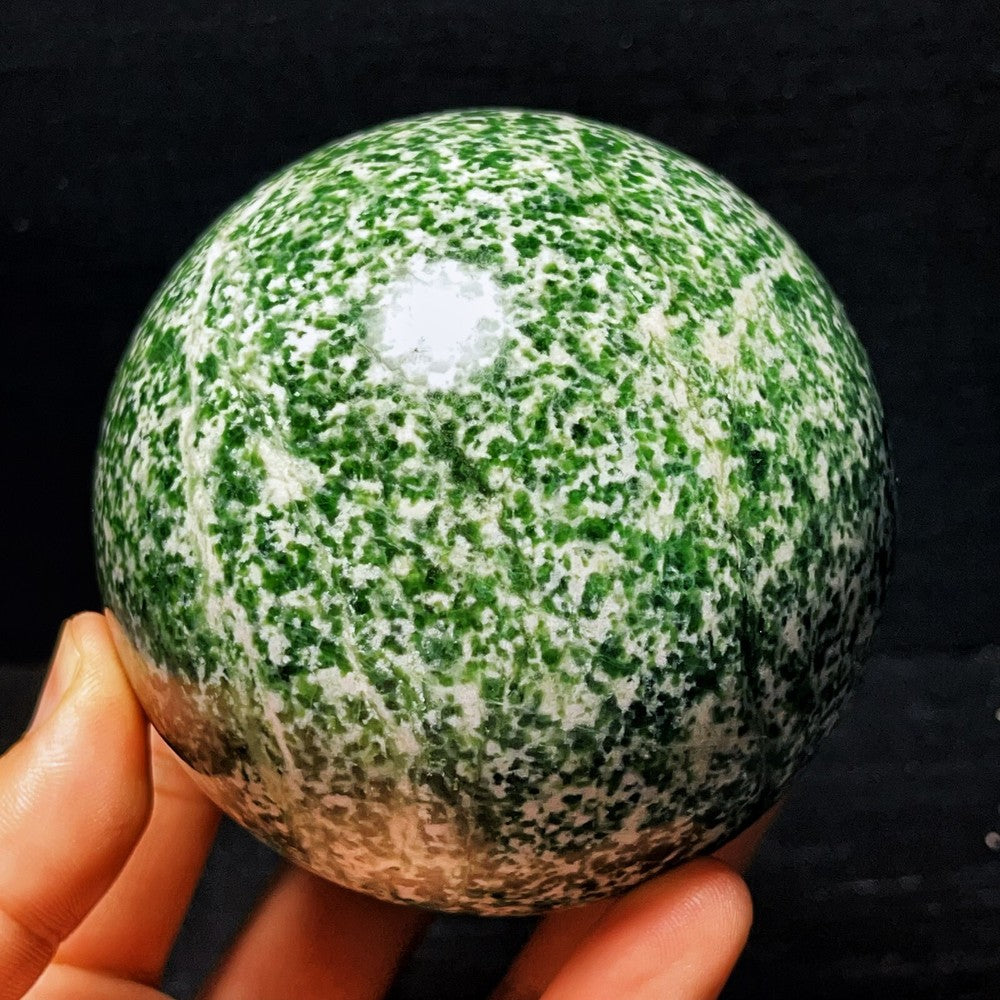 1174G Natural Chinese Soft Jade Sphere Crystal Stone Healing