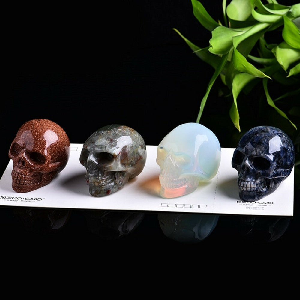Hand Carved Tiger Eye Crystal Skull, Gemstone Skull natural 1PC