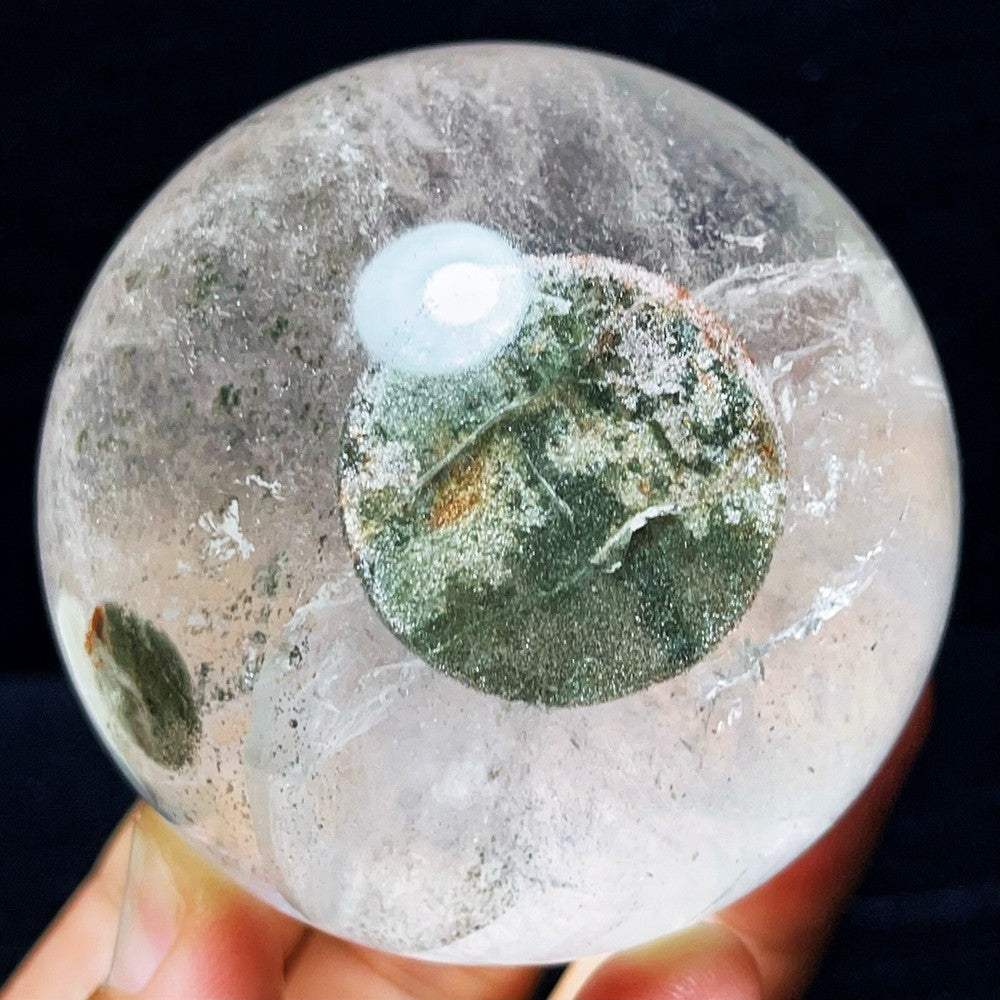 530G Natural Gobi Agate Eyes Agate Crystal Stone Phantom/Garden Quartz