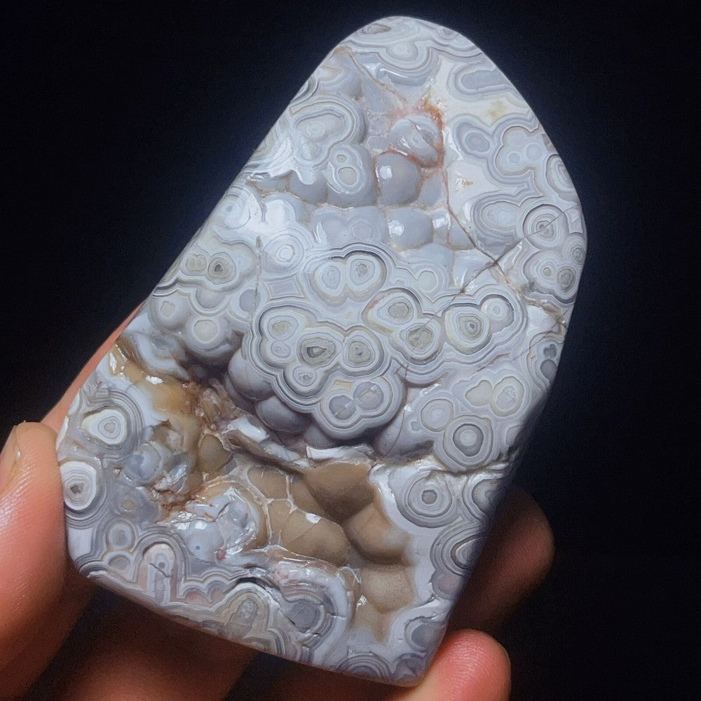 Natural Polished Mexican agate Crystal Healing