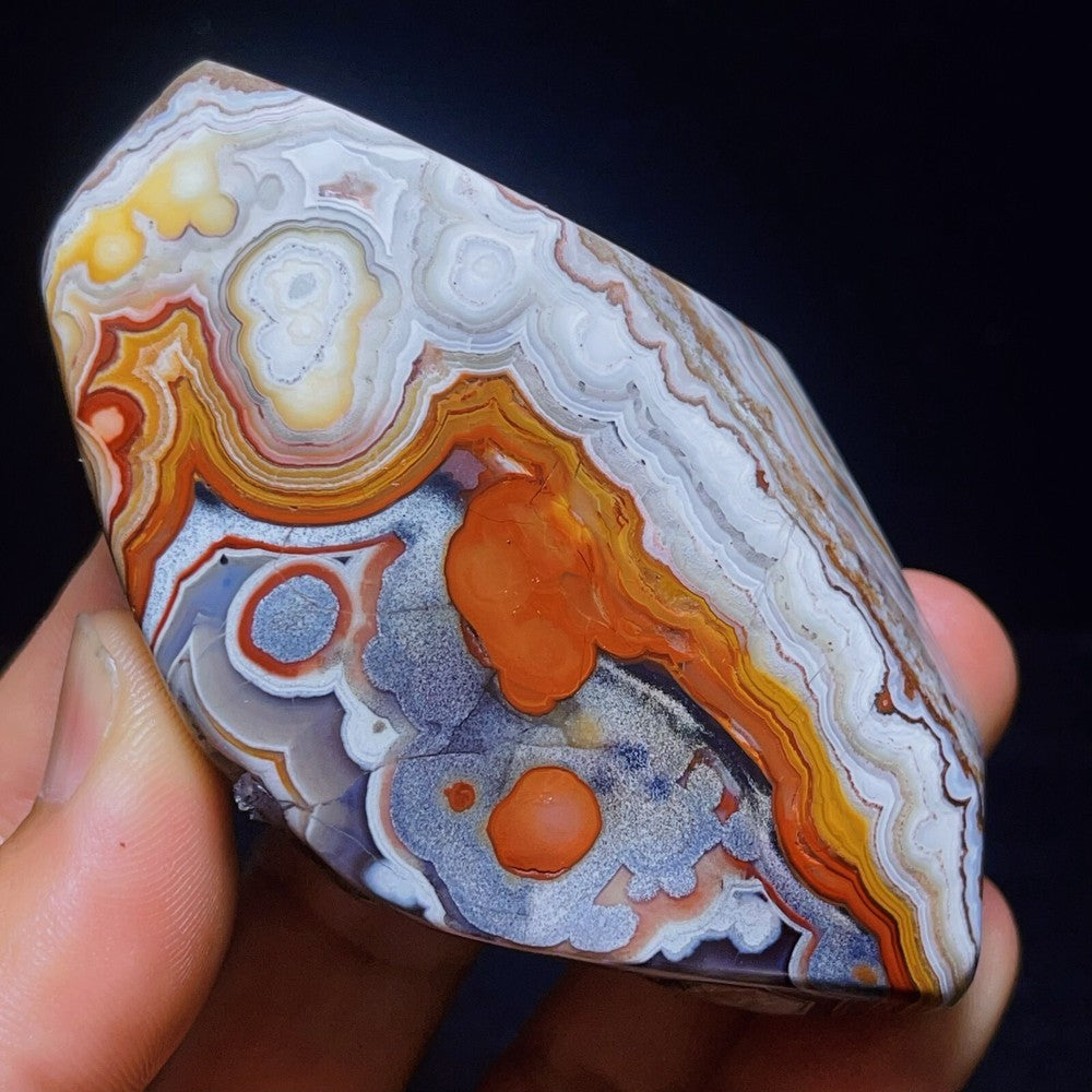 255g Natural Orbicular Ocean Jasper Crystal Stone Healing
