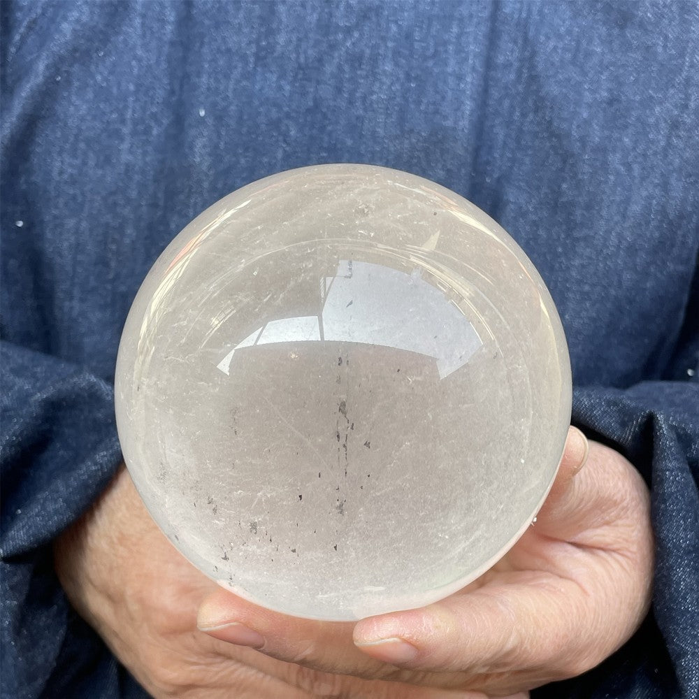 3LB Natural clear quartz sphere quartz crystal ball reiki healing CARE