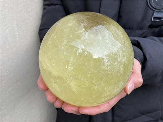 7.15LB Natural Smokey Citrine Quartz Ball Quartz Crystal Sphere Heal specimen