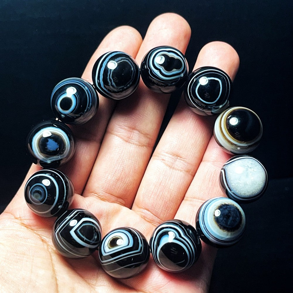 Natural Gobi Agate Eyes Agate Bracelet Crystal Stone Healing