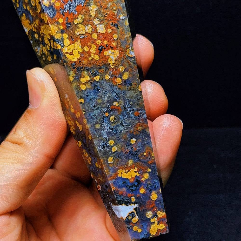 431G Natural Ocean Jasper Tower Crystal Stone Healing