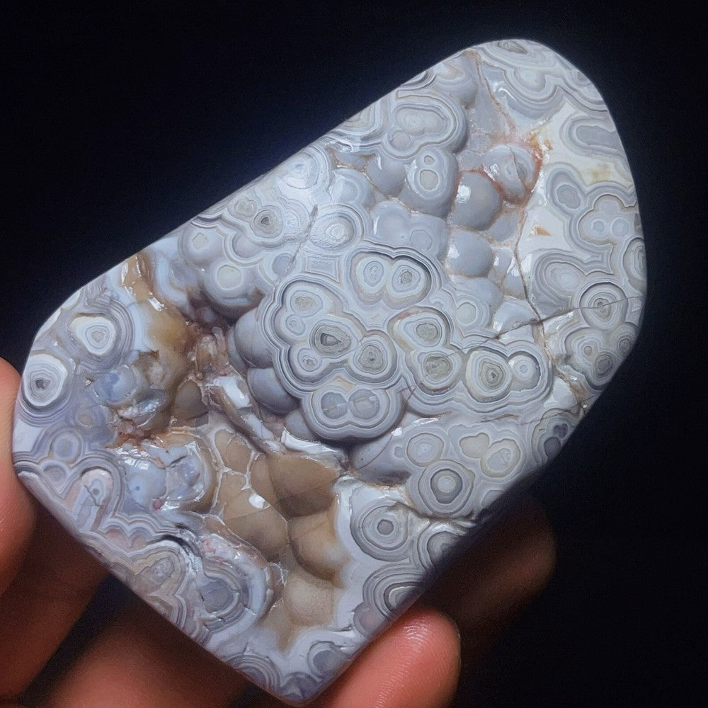 Natural Polished Mexican agate Crystal Healing
