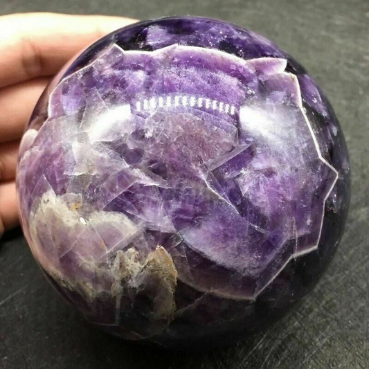 Natural Dream Amethyst Sphere Polished Quartz Crystal Ball Reiki Healing