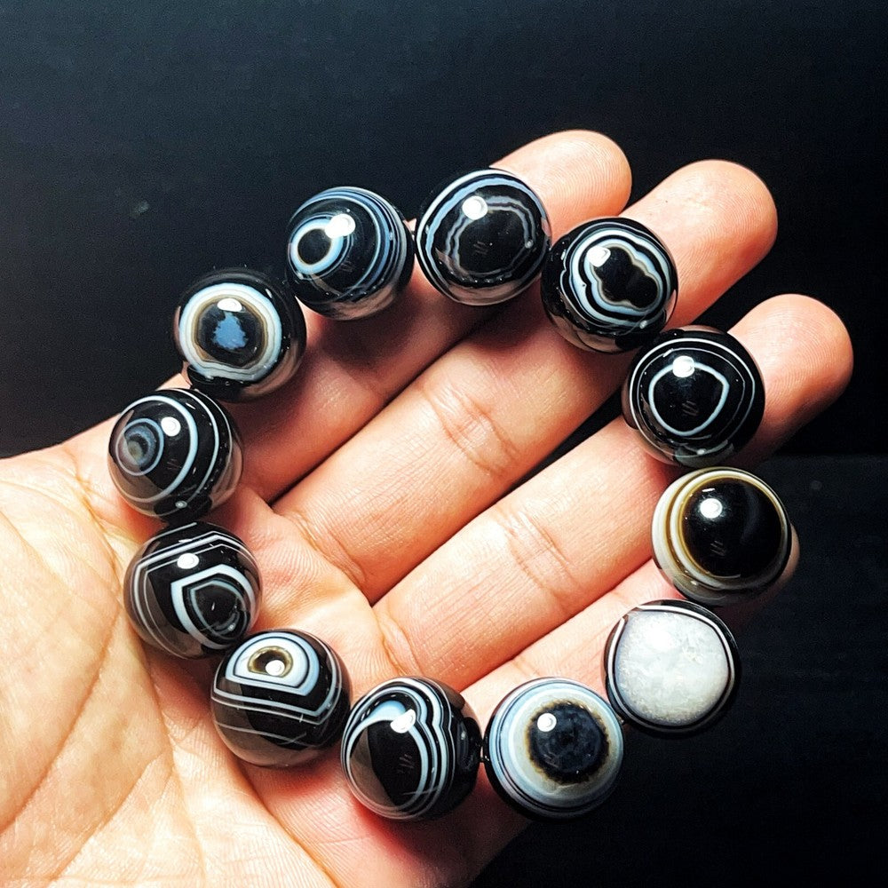 Natural Gobi Agate Eyes Agate Bracelet Crystal Stone Healing