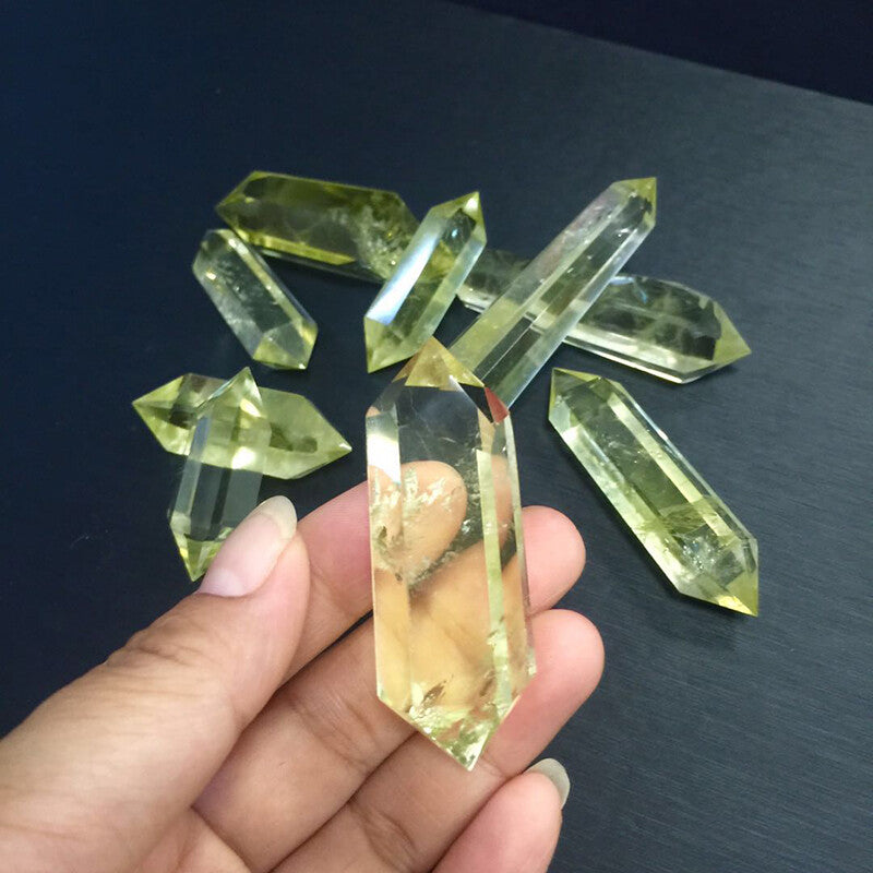 3X Natural Citrine Melting Stone Quartz Crystal Point Wand Healing Reiki Obelisk