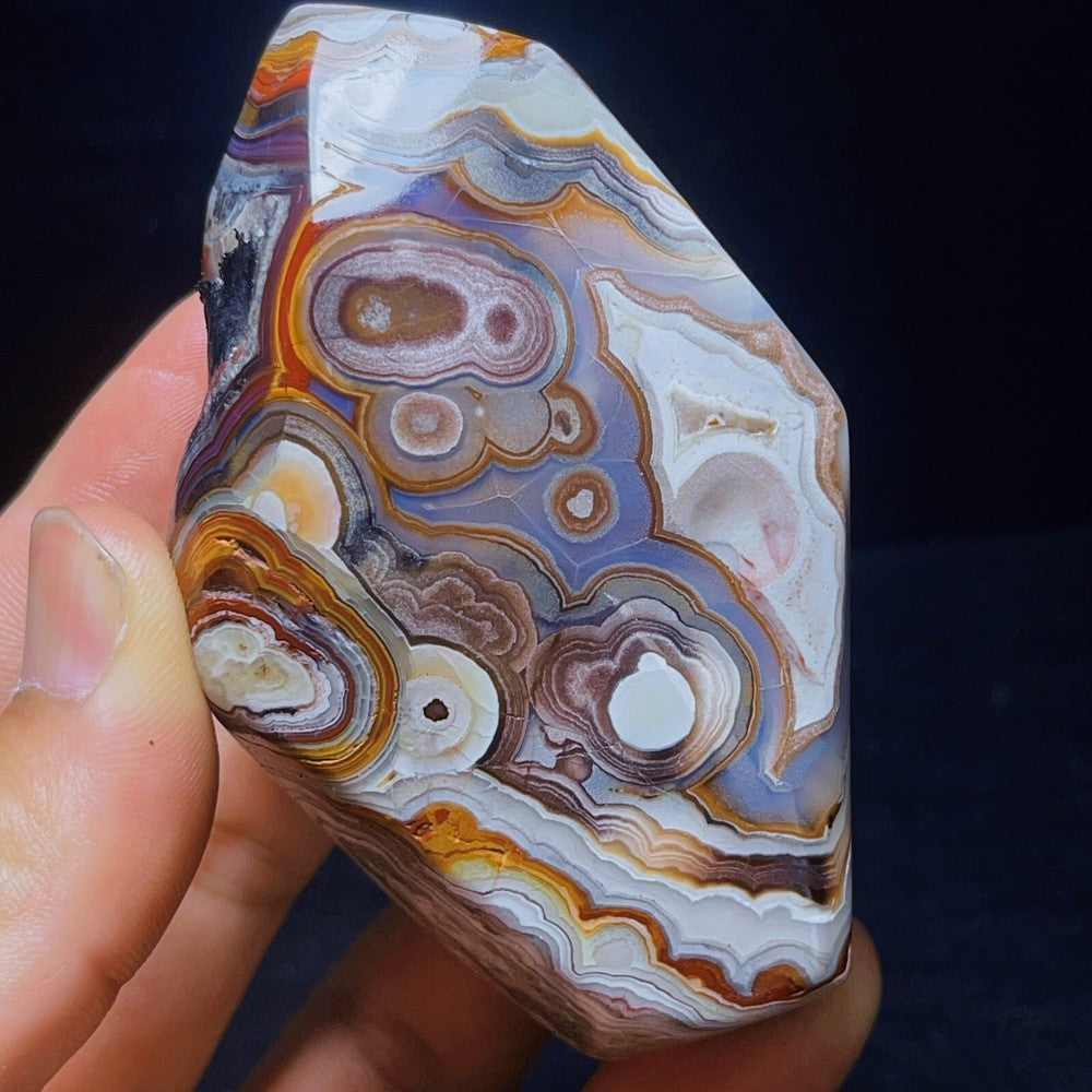 255g Natural Orbicular Ocean Jasper Crystal Stone Healing