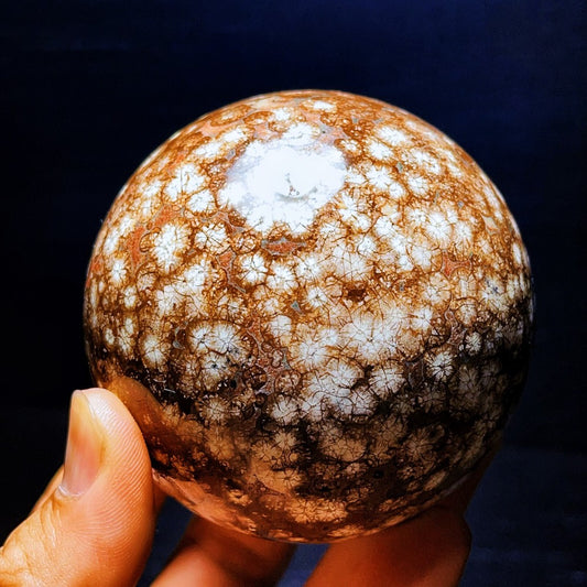 578G Natural Polished Ocean Jasper Sphere Ball Crystal Stone Healing