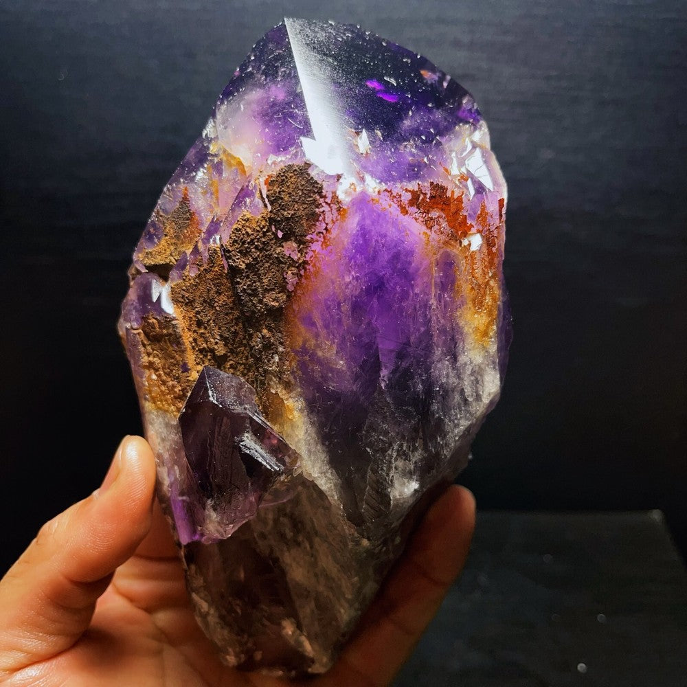 1159G Natural Amethyst Tower Crystal Stone Healing
