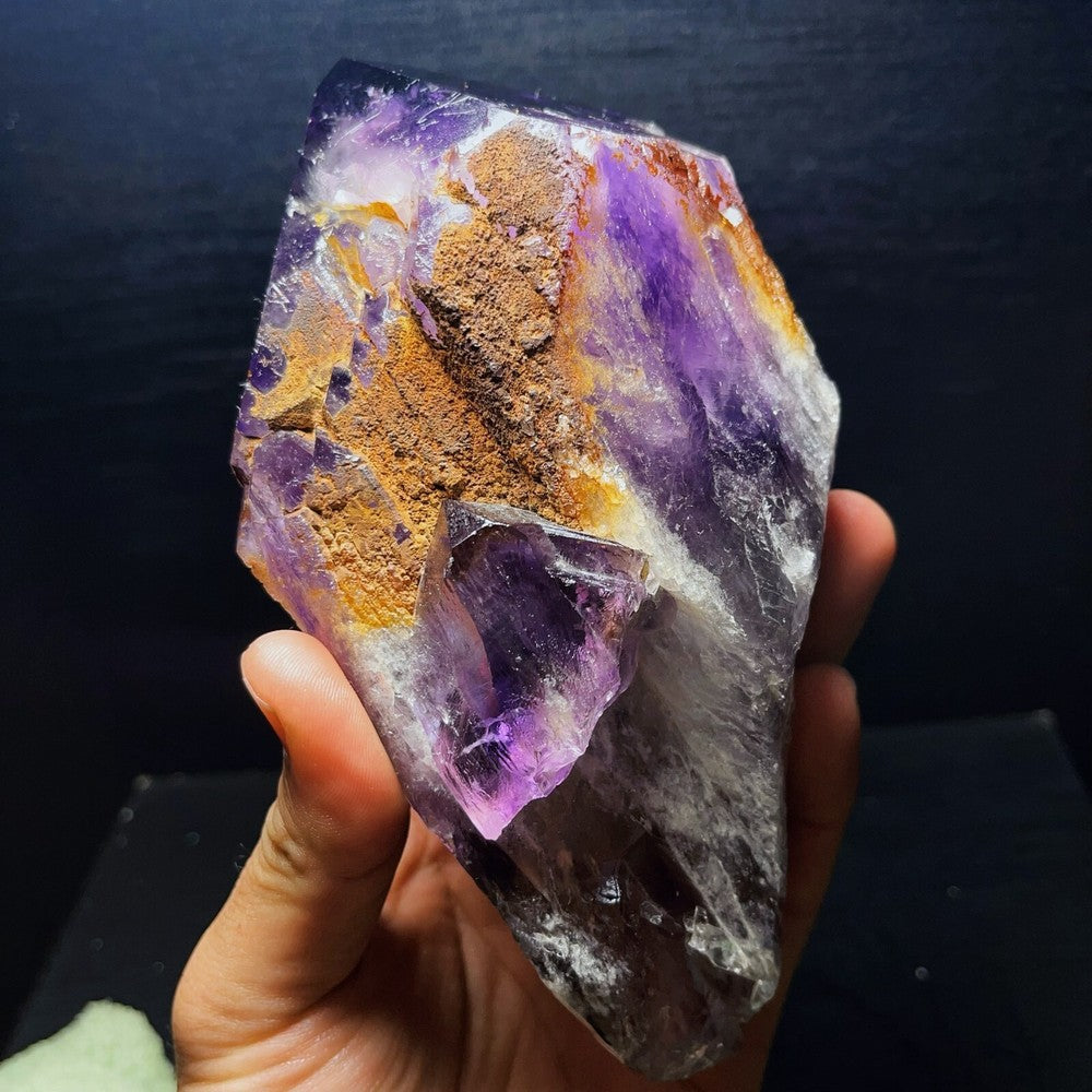 1159G Natural Amethyst Tower Crystal Stone Healing