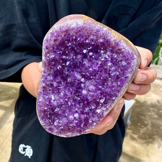 2.89LB Natural amethyst cave quartz crystal cluster mineral specimen healing