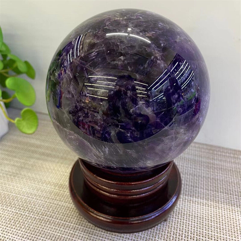 105mm Natural dream amethyst ball Reiki Crystal sphere decor crystal Heal Gift