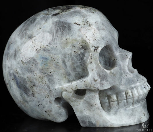 5.0" Labradorite Hand Carved Crystal Skull, Realistic, Crystal Healing