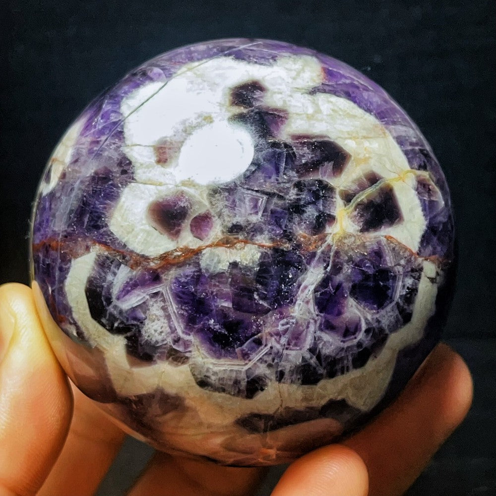 602G Natural Polished Dream Amethyst Sphere Crystal Ball Healing