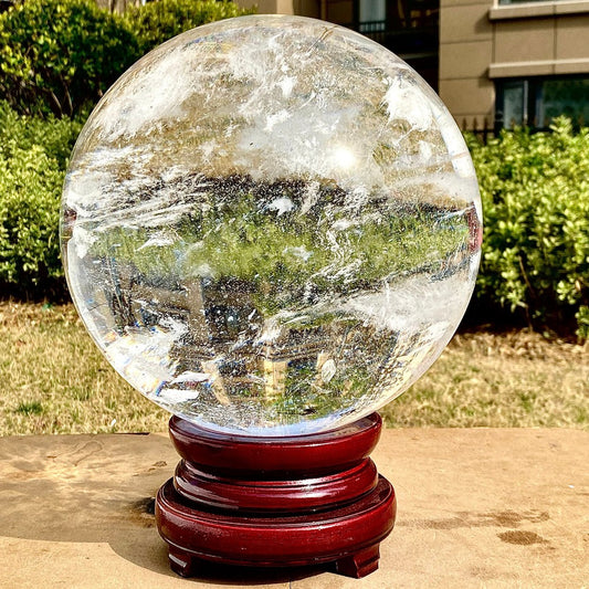 47LB Clear melting Quartz sphere Quartz White Crystal ball Healing