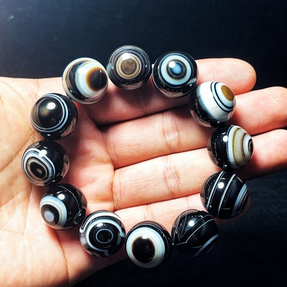 Natural Gobi Agate Eyes Agate Bracelet Crystal Stone Healing
