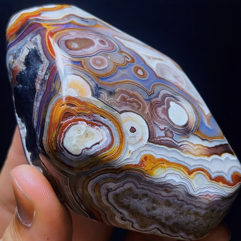 255g Natural Orbicular Ocean Jasper Crystal Stone Healing