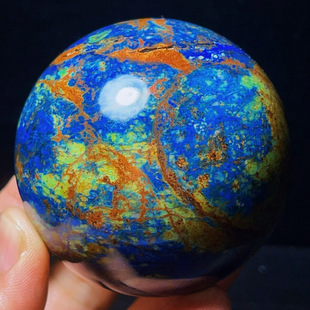 471G Natural Polished Phoenix Blue Crystal Ball Healing