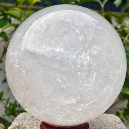 10.16LB Natural White Crystal Clear Quartz Crystal Sphere Ball Healing Meditation