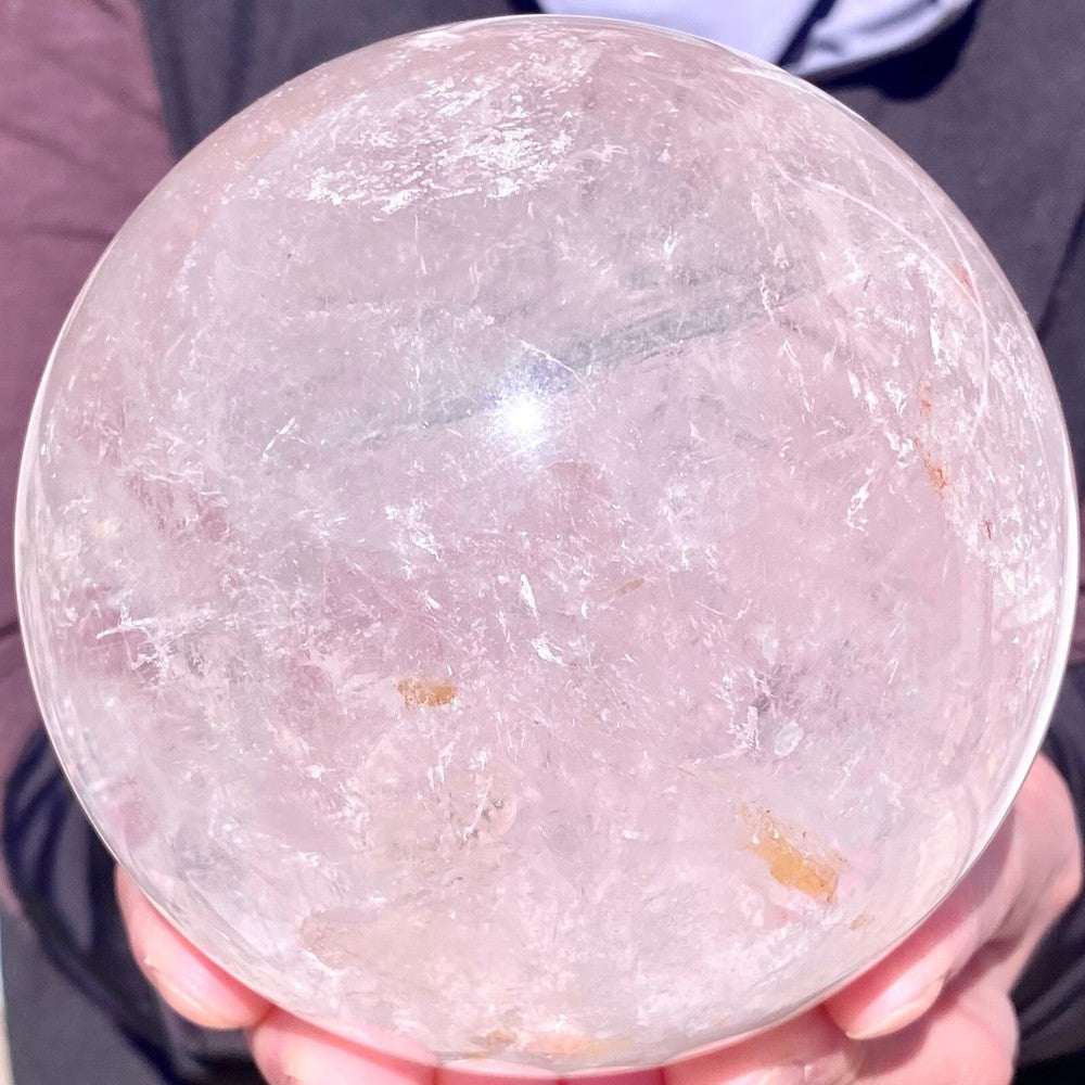 Boule de cristal de quartz blanc naturel transparent de 4,26 lb, pour la guérison et la méditation 