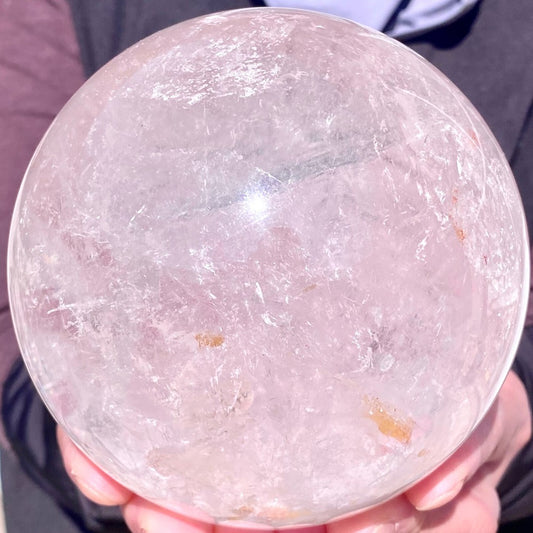 4.26LB Natural White Crystal Clear Quartz Crystal Sphere Ball Healing Meditation