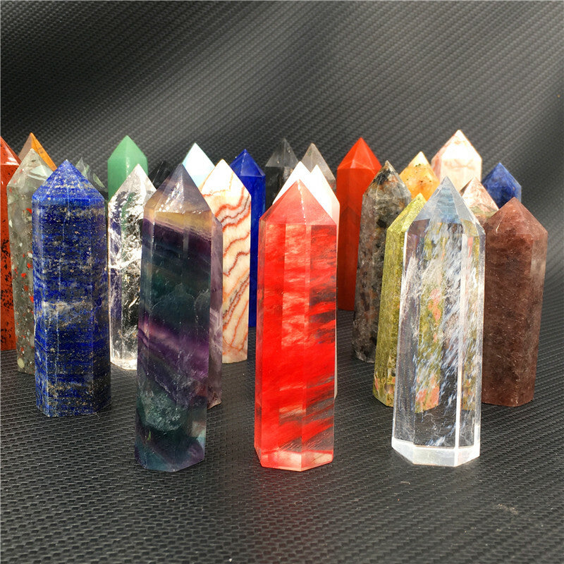 Wholesale~Natural Quartz Obelisk Crystal Tower Point Wand Reiki Healing Gift